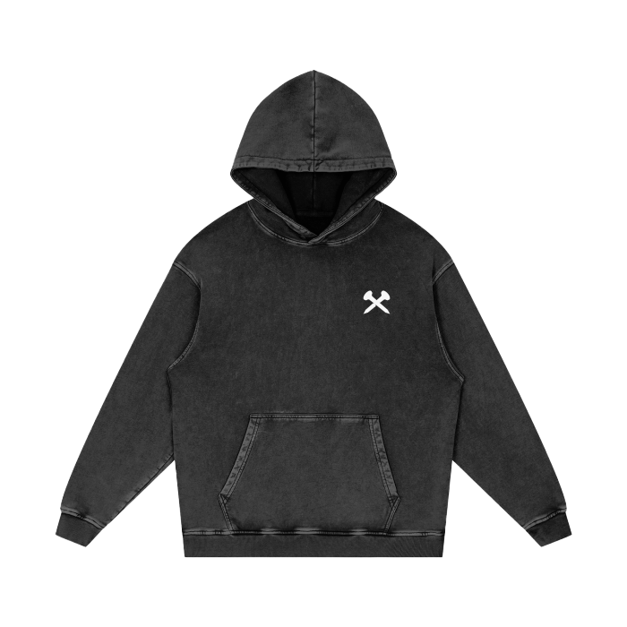 7O7 Acid Wash Oversize Hoodie - Crossxnails Weargood