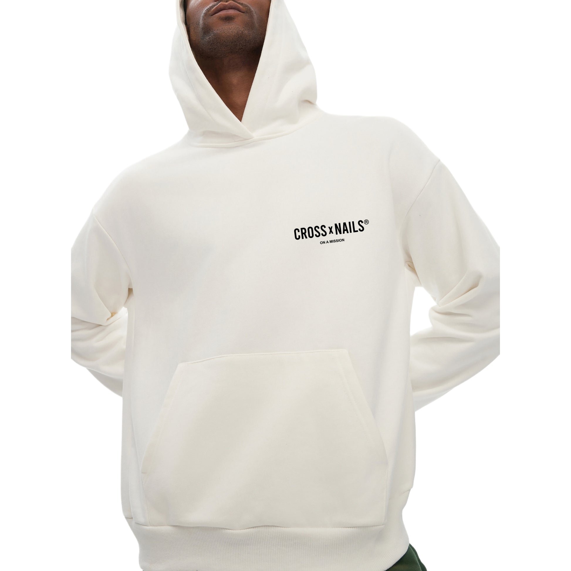 Crossxnas Oversize Heavyweight Fleece Hoodie - Crossxnails Weargood Lucent White / XS Crossxnails Weargood Streetwear