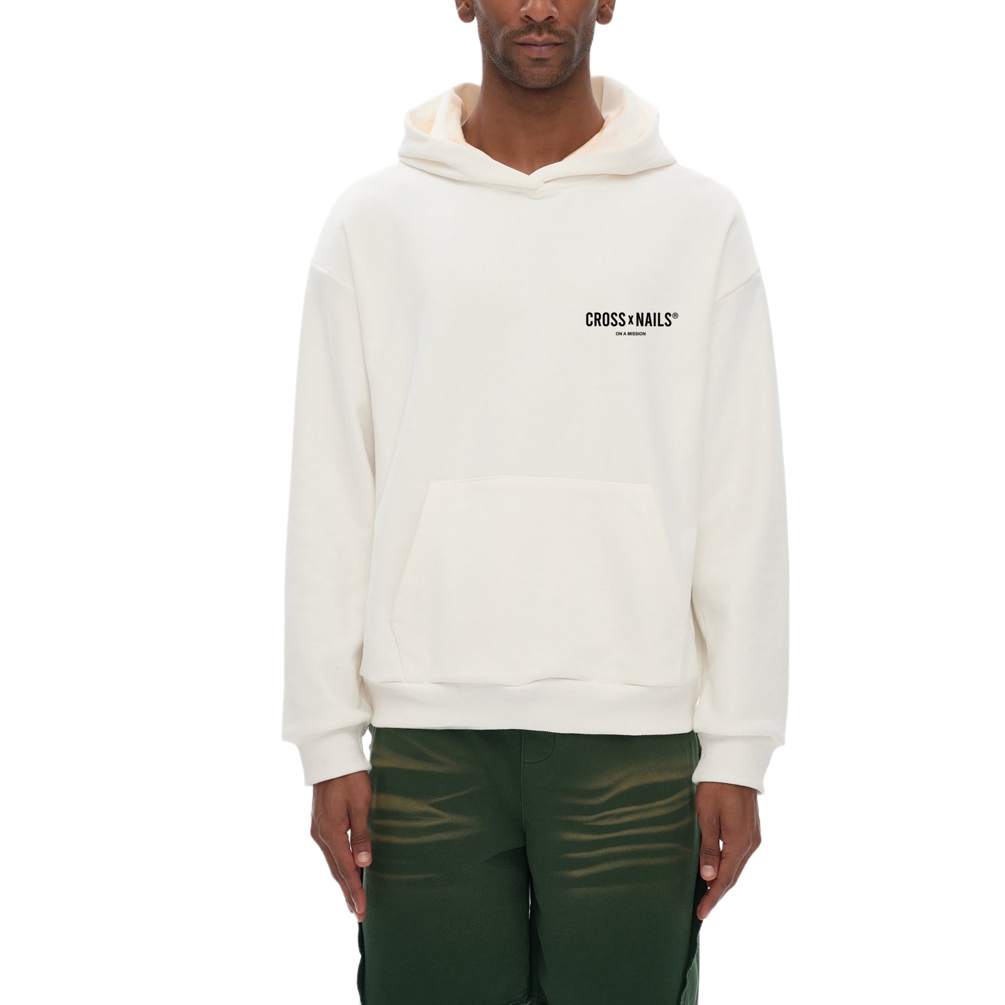 Crossxnas Oversize Heavyweight Fleece Hoodie - Crossxnails Weargood Lucent White / XS Crossxnails Weargood Streetwear