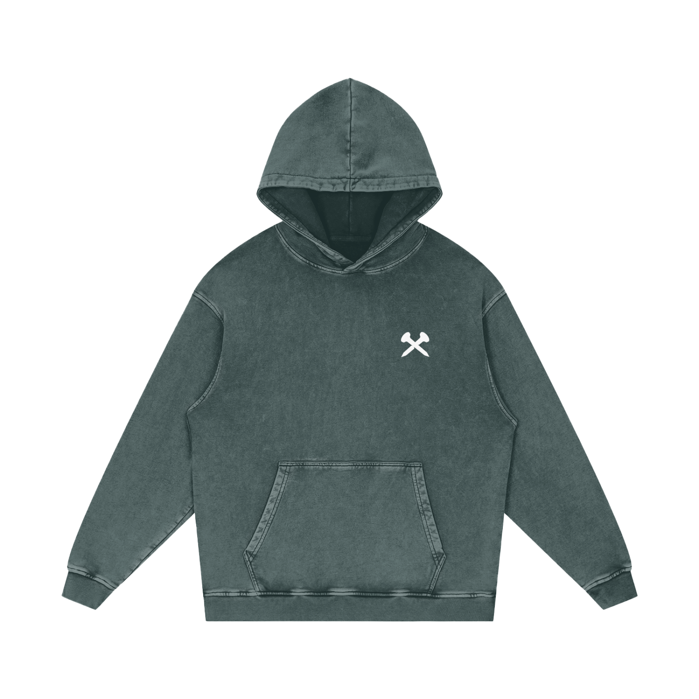 707 Acid Wash Oversize Hoodie - Crossxnails Weargood