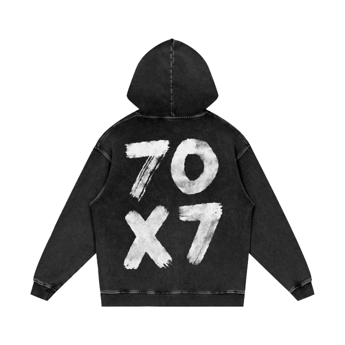 7O7 Acid Wash Oversize Hoodie