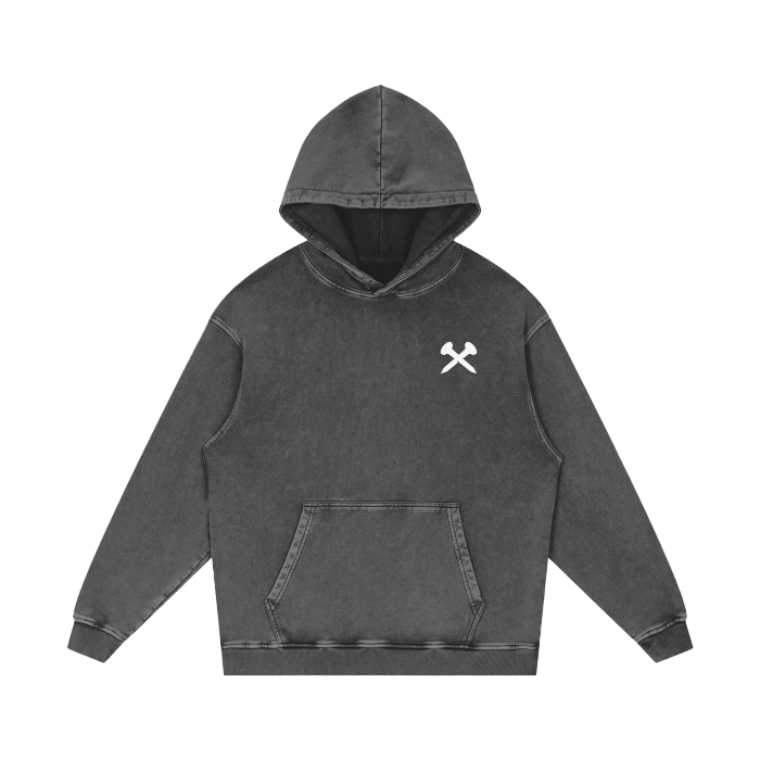 7O7 Acid Wash Oversize Hoodie - Crossxnails Weargood